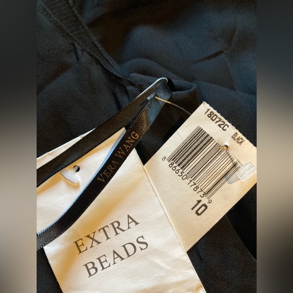 Vera Wang Silk Black Dress Size 10 NWT - Picture 6 of 7